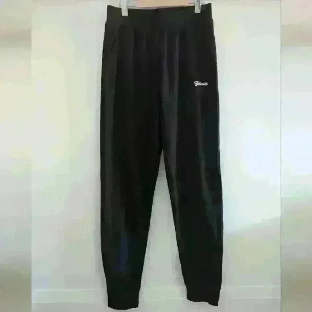 FILAROLA | Women's Black Cotton Knit Mid-Rise Regular  Jogging Pants